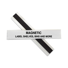 C-Line® HOL-DEX Magnetic Shelf/Bin Label Holders, Side Load, 1 x 6, Clear, 10/Box