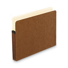Pendaflex® Standard Expanding File Pockets, 3.5" Expansion, Letter Size, Red Fiber, 25/Box