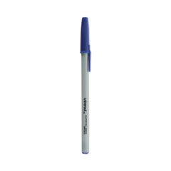 Universal™ Ballpoint Pen Value Pack, Stick, Medium 1 mm, Blue Ink, Gray Barrel, 60/Pack