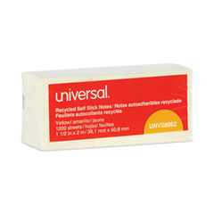 Universal® Recycled Self-Stick Note Pads