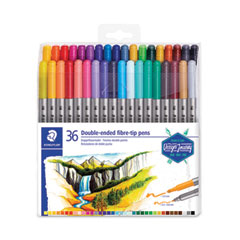 Staedtler® Double Ended Markers, Assorted Bullet Tips, Assorted Colors, 36/Pack