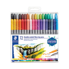 Staedtler® Double Ended Markers, Assorted Bullet Tips, Assorted Colors, 72/Pack