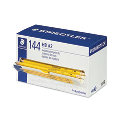 Staedtler® Woodcase Pencil, HB (#2), Black Lead, Yellow Barrel, 144/Pack