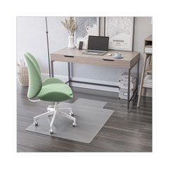 EconoMat All Day Use Chair Mat for Hard Floors, Flat Packed, 46 x 60, Lipped, Clear
