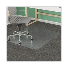 deflecto® SuperMat Frequent Use Chair Mat for Medium Pile Carpet, 36 x 48, Rectangular, Clear