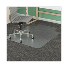 deflecto® SuperMat Frequent Use Chair Mat for Medium Pile Carpet, 46 x 60, Wide Lipped, Clear