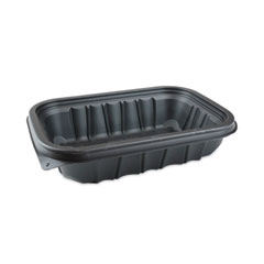 Pactiv Evergreen EarthChoice Entree2Go Takeout Container, 32 oz, 8.66 x 5.75 x 2.72, Black, Plastic, 300/Carton