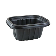 Pactiv Evergreen EarthChoice Entree2Go Takeout Container, 12 oz, 5.65 x 4.25 x 2.57, Black, Plastic, 600/Carton