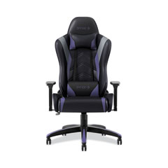 Emerge™ Vartan Bonded Leather Gaming Chair, Supports Up to 275 lbs, Purple/Black Seat, Purple/Black Back, Black Base