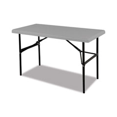 7105016976843, SKILCRAFT Blow Molded Folding Tables, Rectangular, 48w x 24d x 20h, Gray
