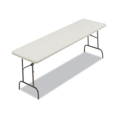 7105016976847, SKILCRAFT Blow Molded Folding Tables, Rectangular, 96w x 30d x 29h, Gray