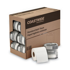 Coastwide Professional™ Two-Ply Standard Toilet Paper, White, 4 x 3.3, 400 Sheets/Roll, 24 Rolls/Carton