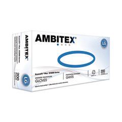 AMBITEX® EconoFit Plus Powder-Free Polyethylene Gloves, Large, Clear, 200/Pack, 10 Packs/Carton