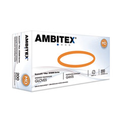 AMBITEX EconoFit Plus Powder-Free Polyethylene Gloves, Medium, Clear, 200/Pack, 10 Packs/Carton