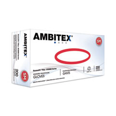 AMBITEX® EconoFit Plus Powder-Free Polyethylene Gloves, Small, Clear, 200/Pack, 10 Packs/Carton