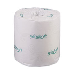 Windsoft® Bath Tissue, Septic Safe, Individually Wrapped Rolls, 2-Ply, White, 500 Sheets/Roll, 96 Rolls/Carton