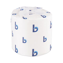 Boardwalk® 1-Ply Toilet Tissue, Septic Safe, White, 1,000 Sheets, 96 Rolls/Carton