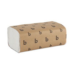 Boardwalk® Singlefold Paper Towels, 1-Ply, 9 x 9.45, White, 250/Pack, 16 Packs/Carton
