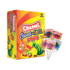 Charms® Sweet and Sour Pop, 1.95 lb, Assorted Flavors, 48/Box, Delivered in 1-4 Business Days
