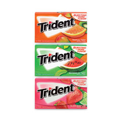 Trident® Sugar-Free Gum, Fruit Variety, 14 Pieces/Pack, 20 Packs/Box, Ships in 1-3 Business Days