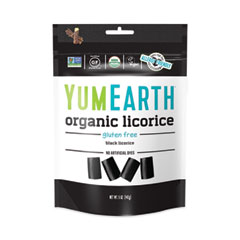 YumEarth Organic Gluten Free Black Licorice, 5 oz Bag, 4/Pack, Delivered in 1-4 Business Days