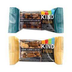 KIND Minis, Dark Chocolate Nuts Sea Salt/Caramel Almond Nuts Sea Salt, 0.7 oz Bar, 32 Bars/Box, Ships in 1-3 Business Days