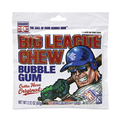Big League Chew® Original Bubble Gum, 2.12 oz Pouch,12/Pack, Delivered in 1-4 Business Days