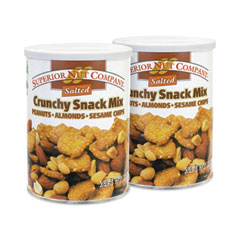 Superior Nut Company Salted Crunchy Snack Mixed Nuts, 15 oz Can, 2 Cans/Pack, Delivered in 1-4 Business Days