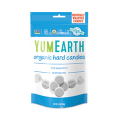 YumEarth Organic Wild Peppermint Hard Candies, 3.3 oz Bag, 3/Pack, Ships in 1-3 Business Days