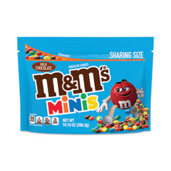 M & M's® Milk Chocolate Mini Size Candy, 10.1 oz Bag, 3 Bags/Box, Delivered in 1-4 Business Days