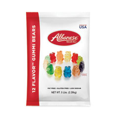 Albanese® World’s Best Gummi Bears, 5 lb Pouch, Assorted, Ships in 1-3 Business Days