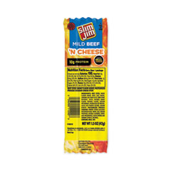 Slim Jim® Beef and Cheese Meat Sticks, 1.5 oz, 18/Carton, Ships in 1-3 Business Days