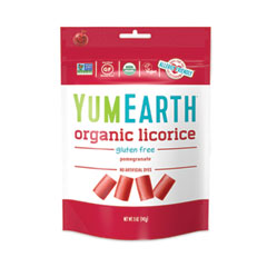 YumEarth Organic Gluten Free Pomegranate Licorice, 5 oz Bag, 4/Pack, Delivered in 1-4 Business Days