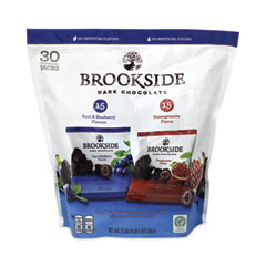 BROOKSIDE Dark Chocolate Fruit, Acai Blueberry and Pomegranate, 30 Pouches/Carton, Ships in 1-3 Business Days
