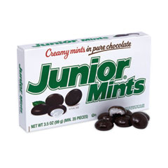 Junior® Mints Theater Box, Dark Chocolate Mint, 3.5 oz Box, 12/Carton, Ships in 1-3 Business Days