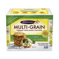 Crunchmaster® 5-Seed Multi-Grain Crunchy Oven Baked Crackers, Whole Wheat, 10 oz Bag, 2 Bags/Box, Delivered in 1-4 Business Days