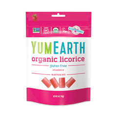 YumEarth Organic Gluten Free Strawberry Licorice, 5 oz Bag, 4/Pack, Delivered in 1-4 Business Days