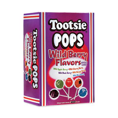 Tootsie Roll® Tootsie Pops, Assorted Wild Berry Flavors, 0.6 oz Lollipops, 100/Box, Ships in 1-3 Business Days