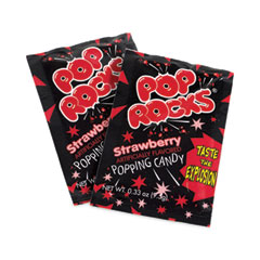 POP ROCKS® Sugar Candy,Strawberry, 0.33 oz Pouches, 24/Carton, Ships in 1-3 Business Days