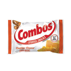 Combos® Baked Snacks, 1.8 oz Bag, Cheddar Cheese Pretzel, 18 Bags/Carton, Delivered in 1-4 Business Days