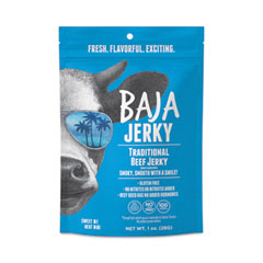 Baja Jerky Traditional Jerky, 1 oz Bags, 10 Bags/Carton, Ships in 1-3 Business Days