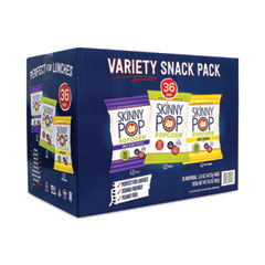 SkinnyPop® Popcorn Popcorn Variety Snack Pack, 0.5 oz Bag, 36 Bags/Box, Delivered in 1-4 Business Days