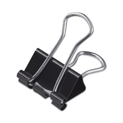 Universal® Binder Clips in Dispenser Tub, Small, Black/Silver, 40/Pack