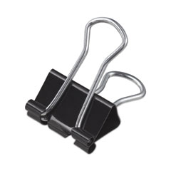"Small Binder Clips 3/8"" Capacity Black 3/4"" Wide 40 Per Pack" 