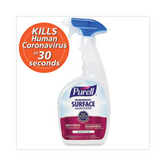 PURELL® Foodservice Surface Sanitizer, Fragrance Free, 32 oz Capped Bottle with Spray Trigger Included in Carton, 6/Carton