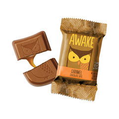 Awake Caffeinated Caramel Chocolate Bites, 0.58 oz Bars, 50 Bars/Box, Delivered in 1-4 Business Days