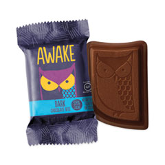 Awake Caffeinated Dark Chocolate Bites, 0.47 oz Bars, 50 Bars/Carton, Ships in 1-3 Business Days