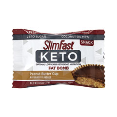SlimFast® Keto Fat Bomb Peanut Butter Cup, 0.6 oz Bar, 5 Bars/Box, 2 Boxes, Delivered in 1-4 Business Days