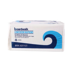 Boardwalk® Office Packs Lunch Napkins, 1-Ply, 12 x 12, White, 2,400/Carton