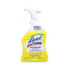 Professional LYSOL® Brand Advanced Deep Clean All Purpose Cleaner, Lemon Breeze, 32 oz Trigger Spray Bottle, 12/Carton